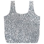 Silver Glitter Texture, Light Creative Background Full Print Recycle Bag (XXL) Front