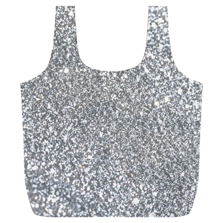 Silver Glitter Texture, Light Creative Background Full Print Recycle Bag (XXL)