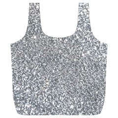 Silver Glitter Texture, Light Creative Background Full Print Recycle Bag (xxxl) by kyorashop23