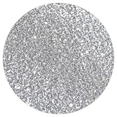 Silver Glitter Texture, Light Creative Background Round Trivet by kyorashop23