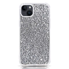 Silver Glitter Texture, Light Creative Background Iphone 14 Plus Tpu Uv Print Case by kyorashop23