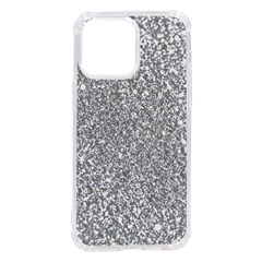 Silver Glitter Texture, Light Creative Background Iphone 14 Pro Max Tpu Uv Print Case by kyorashop23