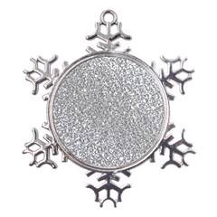 Silver Glitter Texture, Light Creative Background Metal Large Snowflake Ornament by kyorashop23