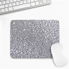 Silver Glitter Texture, Light Creative Background Small Mousepad by kyorashop23