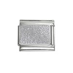 Silver Glitter Texture, Light Creative Background Italian Charm (9mm) Front