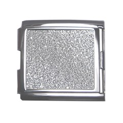 Silver Glitter Texture, Light Creative Background Mega Link Italian Charm (18mm) by kyorashop23