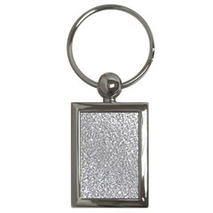 Silver Glitter Texture, Light Creative Background Key Chain (rectangle) by kyorashop23