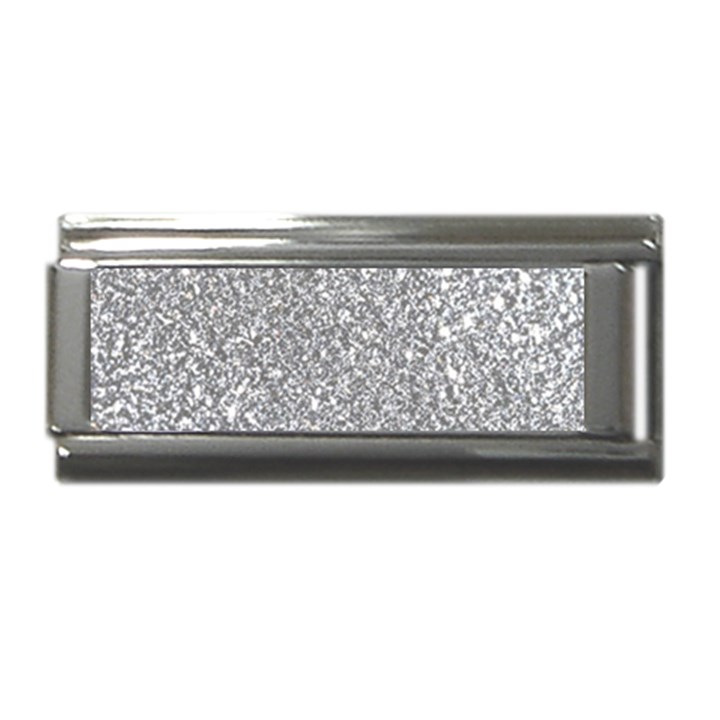 Silver Glitter Texture, Light Creative Background Superlink Italian Charm (9mm)