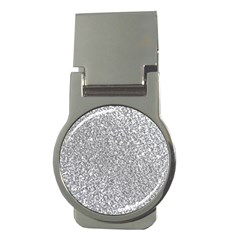 Silver Glitter Texture, Light Creative Background Money Clips (round)  by kyorashop23