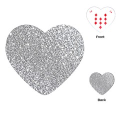 Silver Glitter Texture, Light Creative Background Playing Cards Single Design (heart)