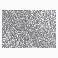 Silver Glitter Texture, Light Creative Background Large Glasses Cloth (2 Sides)