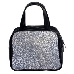 Silver Glitter Texture, Light Creative Background Classic Handbag (two Sides) by kyorashop23