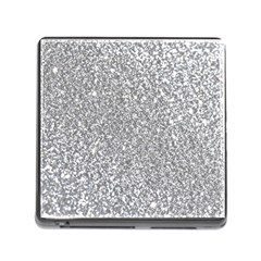 Silver Glitter Texture, Light Creative Background Memory Card Reader (square 5 Slot) by kyorashop23