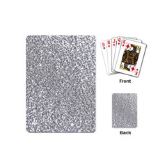 Silver Glitter Texture, Light Creative Background Playing Cards Single Design (mini)