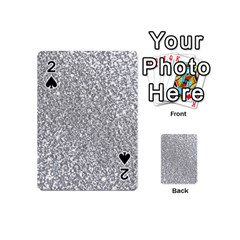 Silver Glitter Texture, Light Creative Background Playing Cards 54 Designs (mini)