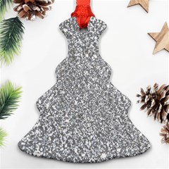 Silver Glitter Texture, Light Creative Background Ornament (christmas Tree) 