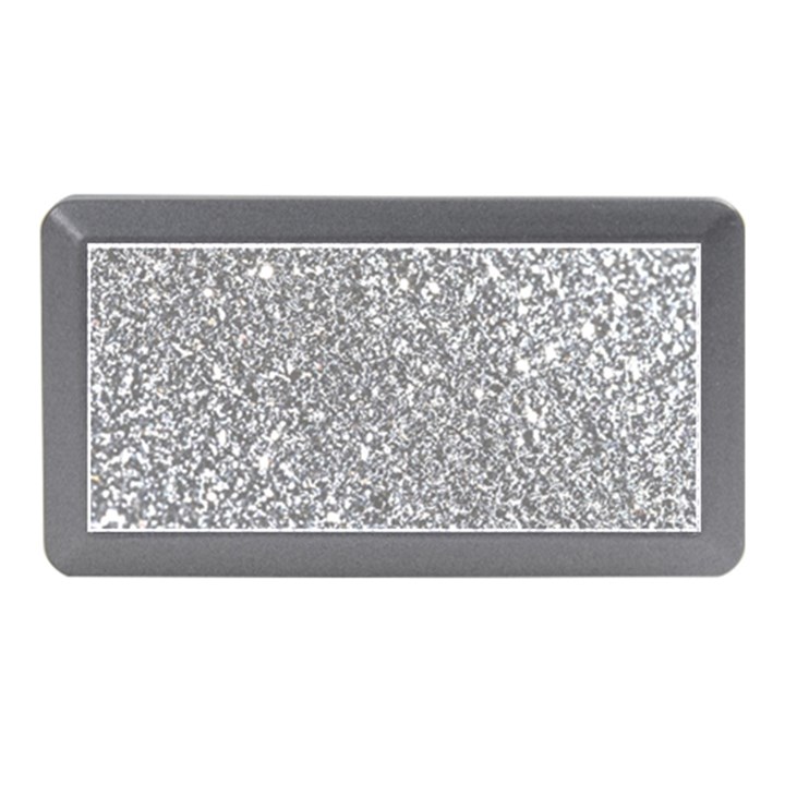 Silver Glitter Texture, Light Creative Background Memory Card Reader (Mini)