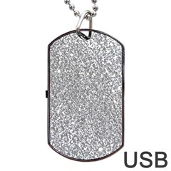 Silver Glitter Texture, Light Creative Background Dog Tag Usb Flash (two Sides) by kyorashop23