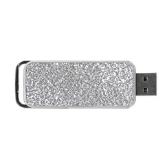 Silver Glitter Texture, Light Creative Background Portable Usb Flash (two Sides) by kyorashop23