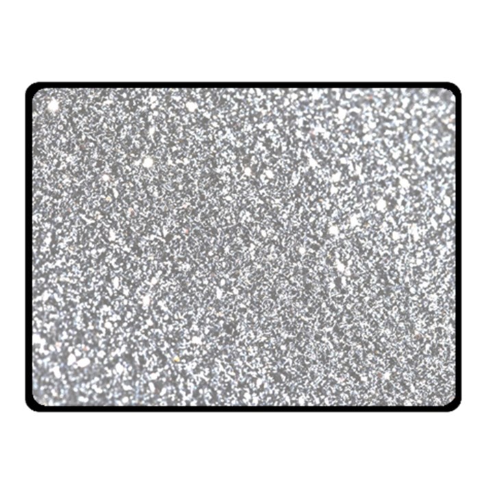 Silver Glitter Texture, Light Creative Background Two Sides Fleece Blanket (Small)