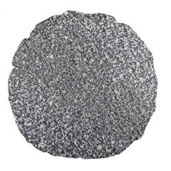 Silver Glitter Texture, Light Creative Background Large 18  Premium Flano Round Cushions by kyorashop23