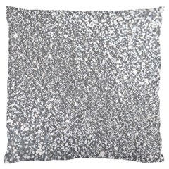 Silver Glitter Texture, Light Creative Background Large Premium Plush Fleece Cushion Case (one Side) by kyorashop23