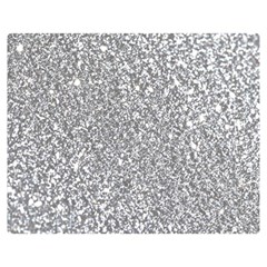 Silver Glitter Texture, Light Creative Background Two Sides Premium Plush Fleece Blanket (teen Size) by kyorashop23