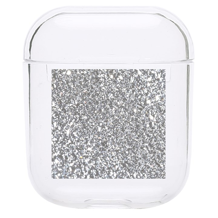 Silver Glitter Texture, Light Creative Background Hard PC AirPods 1/2 Case