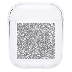 Silver Glitter Texture, Light Creative Background Hard Pc Airpods 1/2 Case by kyorashop23