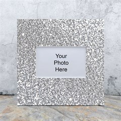 Silver Glitter Texture, Light Creative Background White Box Photo Frame 4  X 6  by kyorashop23