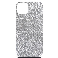 Silver Glitter Texture, Light Creative Background Iphone 14 Plus Black Uv Print Case by kyorashop23