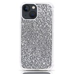 Silver Glitter Texture, Light Creative Background iPhone 13 mini TPU UV Print Case Front