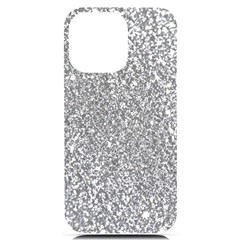 Silver Glitter Texture, Light Creative Background Iphone 14 Pro Max Black Uv Print Case by kyorashop23