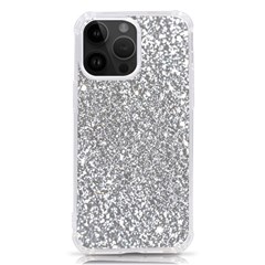 Silver Glitter Texture, Light Creative Background Iphone 14 Pro Max Tpu Uv Print Case by kyorashop23