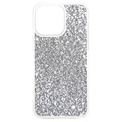 Silver Glitter Texture, Light Creative Background Iphone 15 Plus Tpu Uv Print Case by kyorashop23