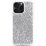 Silver Glitter Texture, Light Creative Background iPhone 15 Pro Max TPU UV Print Case Front