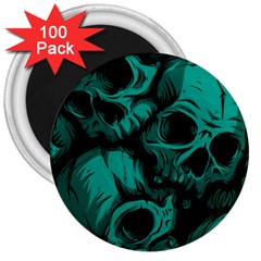 Skulls 3  Magnets (100 pack)