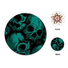 Skulls Playing Cards Single Design (Round)