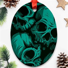 Skulls Oval Ornament (two Sides)