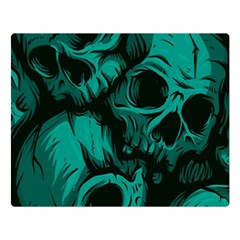 Skulls Two Sides Premium Plush Fleece Blanket (Large)