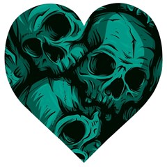 Skulls Wooden Puzzle Heart