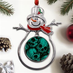 Skulls Metal Snowman Ornament