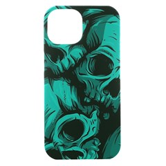 Skulls Iphone 15 Black Uv Print Pc Hardshell Case by kyorashop23