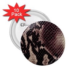 Snake Skin, Reptile Skin, Snake Skin Textures, Brown Snake 2 25  Buttons (10 Pack)  by kyorashop23