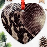 Snake Skin, Reptile Skin, Snake Skin Textures, Brown Snake Ornament (Heart) Front