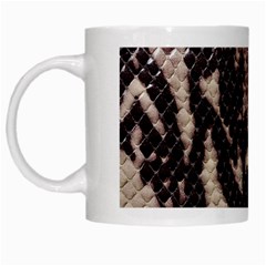 Snake Skin, Reptile Skin, Snake Skin Textures, Brown Snake White Mug by kyorashop23