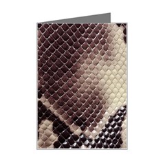 Snake Skin, Reptile Skin, Snake Skin Textures, Brown Snake Mini Greeting Card by kyorashop23