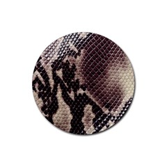 Snake Skin, Reptile Skin, Snake Skin Textures, Brown Snake Rubber Coaster (round) by kyorashop23