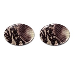 Snake Skin, Reptile Skin, Snake Skin Textures, Brown Snake Cufflinks (oval) by kyorashop23