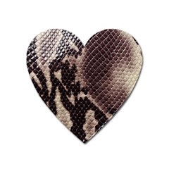 Snake Skin, Reptile Skin, Snake Skin Textures, Brown Snake Heart Magnet by kyorashop23